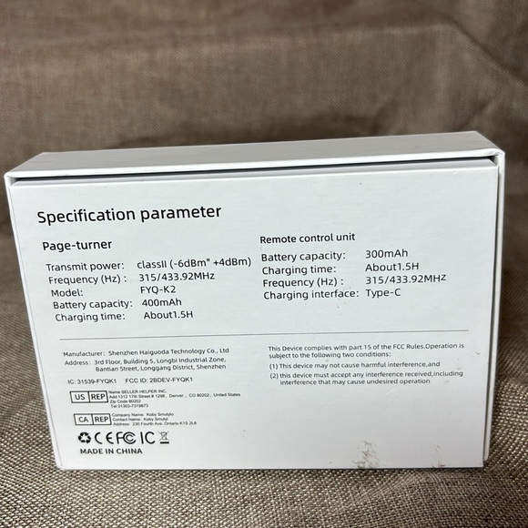 Remote Control Page Turner for Kindle Paperwhite Oasis Kobo eReaders NIB - Picture 9 of 9